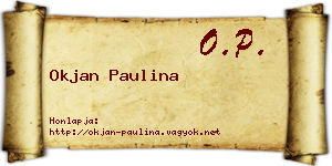 Okjan Paulina névjegykártya